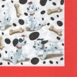 Serviette papier 101 dalmatiens de 33 cm X 33 cm 3 plis