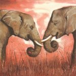 Serviette papier 2 éléphants 33 cm X 33 cm 3 plis