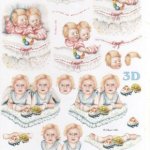 Feuilles à découper 3D  2 enfants