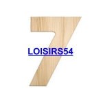 Chiffre en bois 1,85 cm N° 7 - lot de 5 pieces