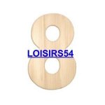 Chiffre en bois 1,85 cm N° 8 - lot de 5 pieces