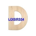 Lettre bois 1,85 cm D lot de 5 pieces