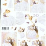 Feuilles 3D Mariage pour découpage