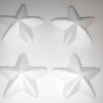 Etoile polystyrène 6 cm lot de 4