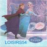 Serviette papier Reine des neige et Olaf 33 cm x 33 cm pour décoration