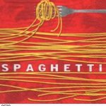 Serviette papier spaghetti et Italie - 33 cm x 33 cm