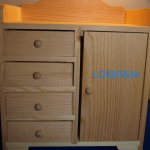 Armoire bijoux 1 porte et 4 tiroirs 205 mm x 140 mm x 240 mm