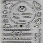Tampon transparent Pâques pour décoration 19 pièces