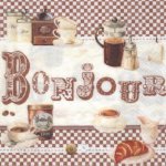 Serviette papier Bonjour le matin de 33 cm X 33 cm 
