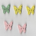 Boutons bois papillon lot de 5 pièces 20 mm