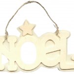 Cadre Noël bois avec photos 130 mm x 70 mm 