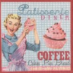 Serviette papier cake et café 33 cm X 33 cm 3 plis