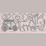Stickers carrosse couleur transparent 230 mm x 100 mm