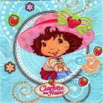 Serviette papier Charlotte aux Fraises 33 cm X 33 cm 2 plis