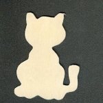 Support bois chat en bois à peindre 50 mm x 35mm