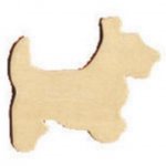 Support bois Chien en bois à peindre 77 mm x 65mm