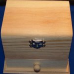 Boîte à bijoux en bois 125 mm x 95 mm x 100 mm avec miroir
