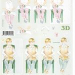 Feuille 3D  garçon et fille