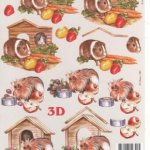 Feuilles 3D hamster à découper