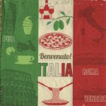 Serviette papier Italia Benvenuto  33 cm X 33 cm 3 plis 