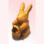 Lapin carton 16 cm avec panier
