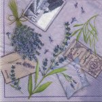 Serviette papier lavande et Provence 33 cm X 33 cm 3 plis