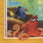 Serviette le monde de Dory de 33 cm X 33 cm 2 plis