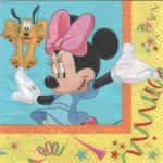 Serviette papier Minnie et Pluto  33 cm X 33 cm 