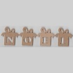 Noël MDF à peindre 70 mm x 40 mm