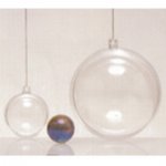 Boules transparentes Noël 8 cm x 3