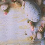 Serviette papier oeufs de Paques gris