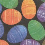 Serviette papier Pâques et oeufs couleurs 33 cm X 33 cm 3 plis
