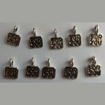 Pendentifs Breloque métal motif for you  10 mm pour bracelet lot de 10 pièces