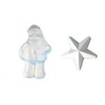 Père Noël 21 cm + 3 étoiles 15 cm