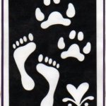 Pochoirs naissance pied pour carte naissance