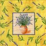 Serviette papier pot de lavande 33 cm X 33 cm 3 plis