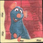 Serviette papier Ratatouille de 33 cm X 33 cm 2 plis