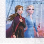 Serviette Reine des neige 2 de 33 cm X 33 cm 3 plis