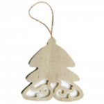 Sapin bois mi-ajouré + fil 10 cm