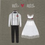 Serviette papier Madame et Monsieur 33 cm X 33 cm 3 plis