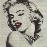 Serviette papier Marilyn Monroe 33 cm X 33 cm 2 plis