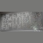 Sticker coeur couleur argent 230 mm x 100 mm