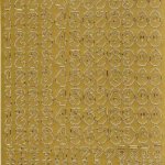 Sticker nombres couleur or 200 mm x 200 mm