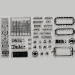 Tampons transparent calendrier 