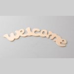 Support bois Plaque en Bois motif « Welcome » 