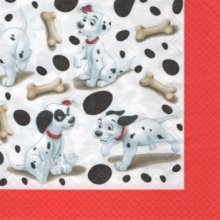 Serviette papier 101 dalmatiens de 33 cm X 33 cm 3 plis