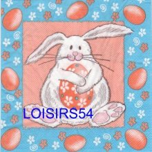 Serviette papier lapin blanc
