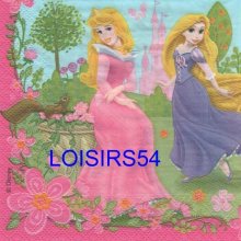 Serviette papier Raiponce et le chateau