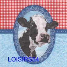 Serviette papier vache brune dans un cadre