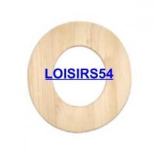 Lettre bois 1,85 cm O lot de 5 pieces